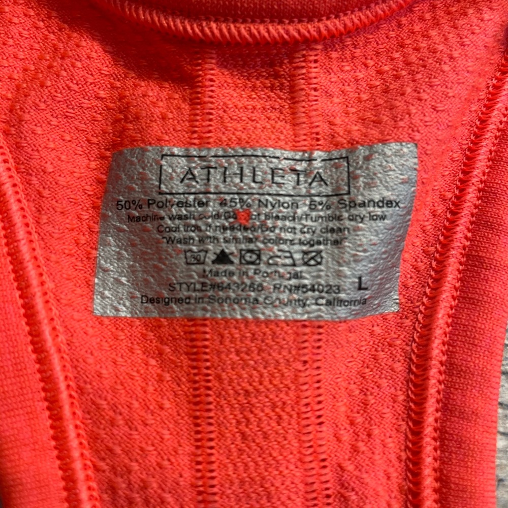 Athleta Red Racerback Tank Top - Picture 2 of 4